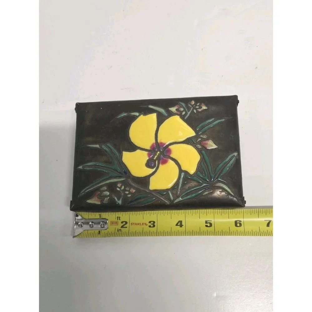 Fine Japanese Enameled Box with Handpainted Details - Signed, Pictured In Book